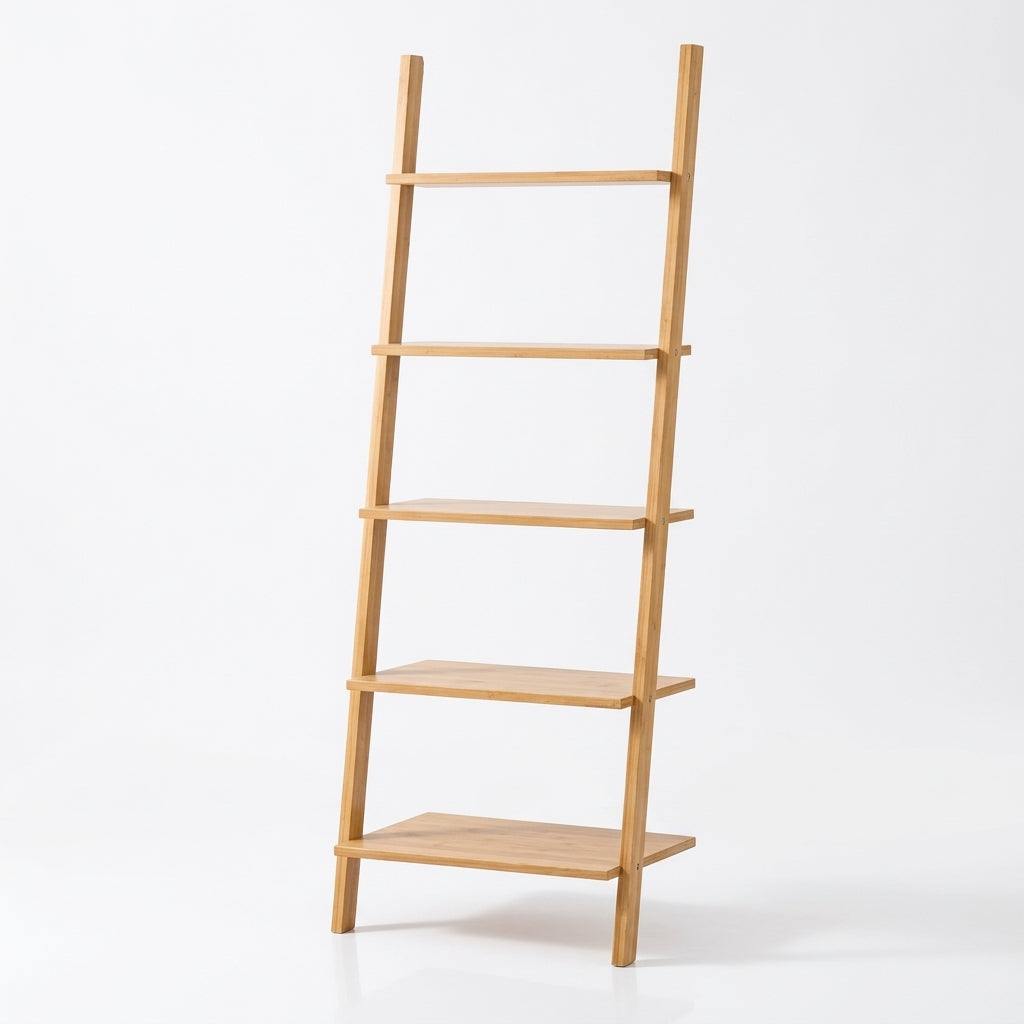 Alviorens™ Bamboo Ladder Shelf Organizer