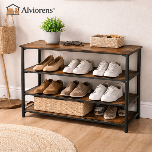Alviorens™ Bamboo 3-Tier Shoe Storage Rack