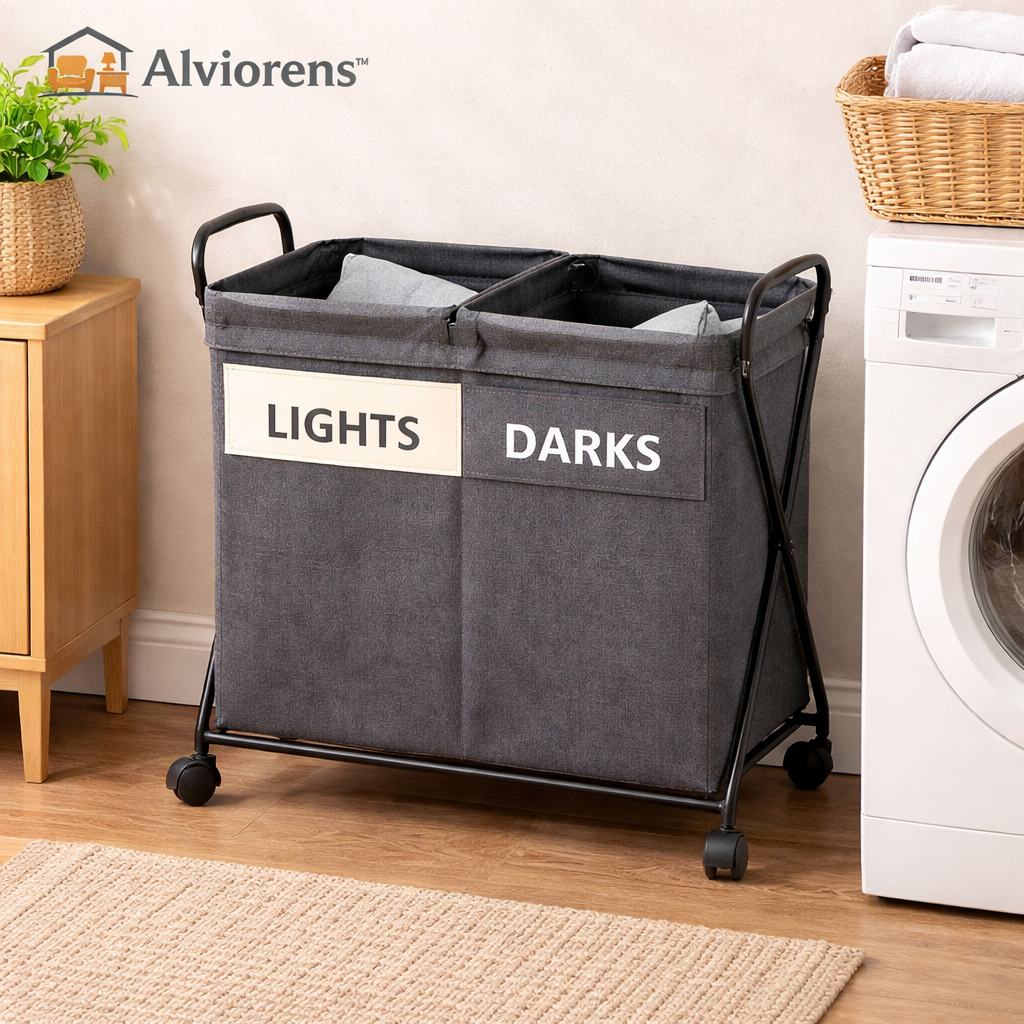 Alviorens™ Dual Compartment Laundry Hamper