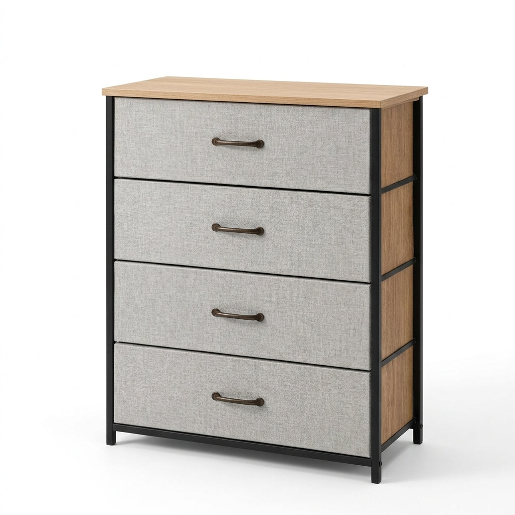 Alviorens™ Rustic 4-Drawer Storage Dresser